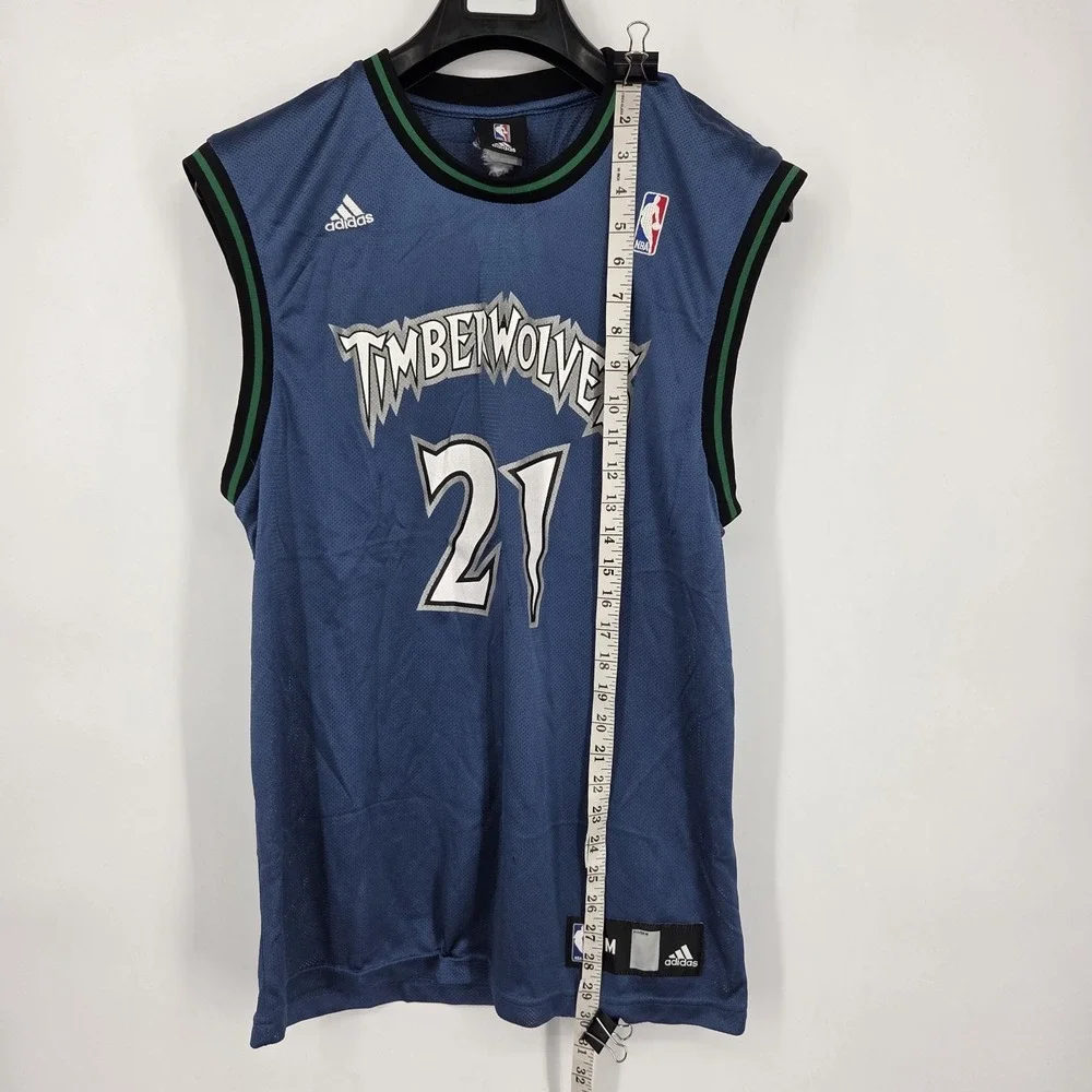 VINTAGE Minnesota Timberwolves Kevin Garnett Jersey Size Medium Blue 21 Adidas
